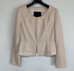 アンタイトル ノーカラー ジャケット 2 春秋 ベージュ系