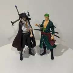 【開封品】ワンピース　一番くじ　ゾロ　ミホーク　フィギュアセットのサムネイル