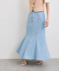 VIS ライトデニムマーメイドスカート S