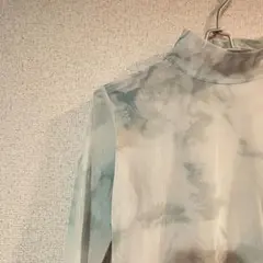 LOWRYS FARM｜スキンカットソー シアー シャーリング袖 淡色 タートル