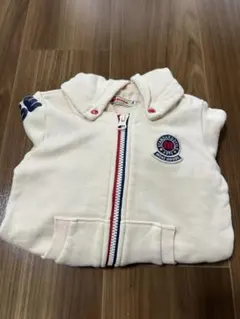 ミキハウス フード付きパーカー クリーム