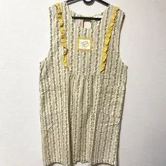 エプロン　レトロ　花柄　綿100%のサムネイル