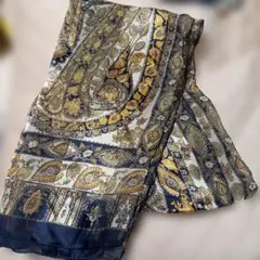 Reine Seideレーヌザイデイタリア製ストール100%シルク ペイズリー柄