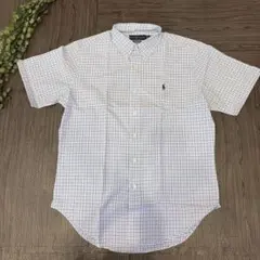 ラルフローレン 半袖 BDシャツ チェック L CLASSIC FIT 紺 ロゴのサムネイル