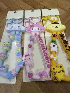 サンリオキャラクター大賞　ラバーコードキーホルダー　セット