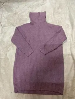 GU ニットワンピース　パープル　レディース　Lサイズ