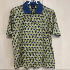 GUCCI ポロシャツ 総柄 ネイビー イエロー Sのサムネイル