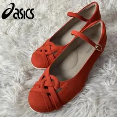 美品 アシックスウォーキング ペダラ フラットシューズ ストラップ 22.5EE