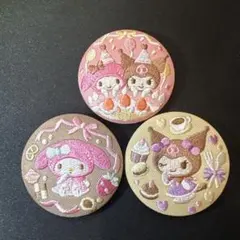 サンリオ 刺繍缶バッジ シークレット マイメロディ クロミ×2セット