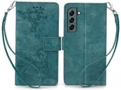 Galaxy S22 5G ケース 合皮レザー ストラップ付き