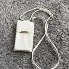 クロコ型押しホワイトスミニバック