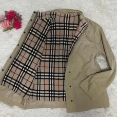 【美品/L】バーバリーロンドン ステンカラーコート ライナー付き ノバ ベージュ