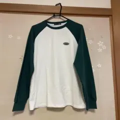 Dazy ラグランスリーブ Tシャツ Mサイズ ホワイト/グリーン