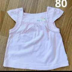 OshKosh B'gosh サイズ80 ピンク フリル袖トップス 花柄刺繍のサムネイル