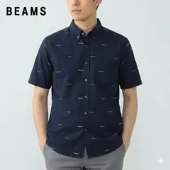 B:MING by BEAMS 刺繍 半袖シャツ ネイビー Mのサムネイル