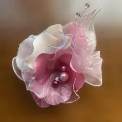 華やかピンク系コサージュ　フォーマル・卒業式・入学式・結婚式などに