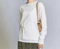 ビューティーアンドユース　シアー クルーネック Tシャツ