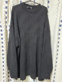 f*様 BALENCIAGA ロゴ入り長袖ニット ブラックのサムネイル