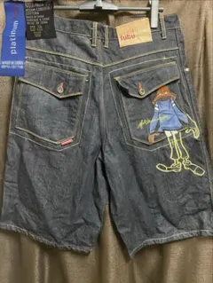 00s Platinum Fubu デニム ハーフパンツ 32