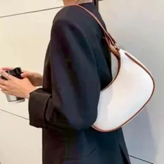 ハンドバッグ ショルダーバッグ アームバッグ ベージュレディース 月形