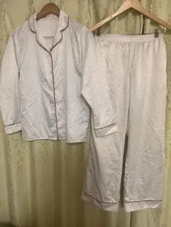 GU パジャマ　サテン　レディース　M ハート　白　赤