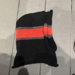 ストライプデザイン ニットビーニー 黒・赤・グレー