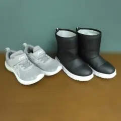 子供用 長靴 asics スニーカー 2点セット
