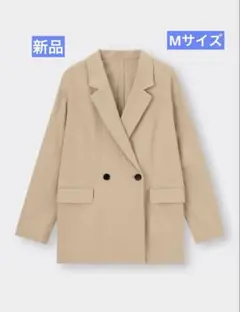 新品 GUリネンブレンドテーラードジャケット Mサイズ