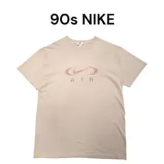 90s NIKE AIRビッグロゴ刺繍Tシャツ　シングルステッチ　ナイキ