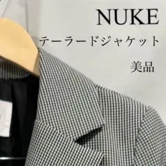 NUKE テーラードジャケット チェック タグ無し Fサイズ USED 美品