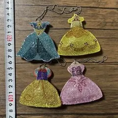 ディズニープリンセス　キラキララインストーンマスコット　4種セット
