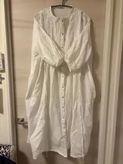 【汚れあり】サマンサモスモス　白　ワンピース　羽織り　七分袖