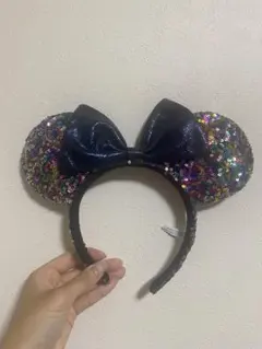ミッキー耳型カチューシャ 多色スパンコール