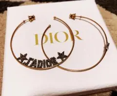 ディオール J'Adior アシンメトリー ヴィンテージ風 スター＆ムーン ピア