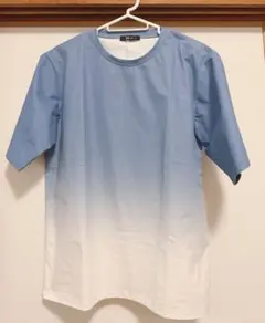 【COMME CA ISM 】カラーグラデーション Tシャツ ブルー