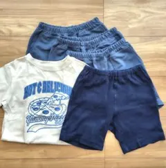 ショートパンツ３枚　Ｔシャツ１枚セット