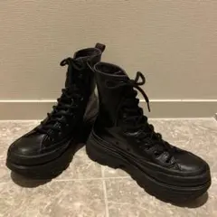 コンバース トレックウェーブ HI 厚底 スニーカー 黒