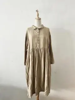 nest Robe リネン 2way スタンドカラー ワンピース