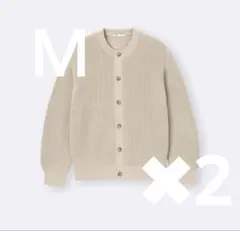 リリヤーンクルーネックカーディガン ベージュ