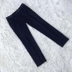 コムサメン (M) スラックス風カジュアルパンツ フルレングス 起毛 ウール混