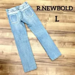 R.NEWBOLD ペイント加工 センターシーム デニムシンチバック　Lのサムネイル