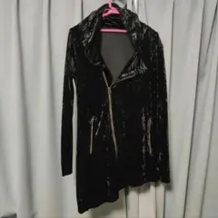 civarize V系　ロック 　　ライダース　ドレープ　パーカーベロア