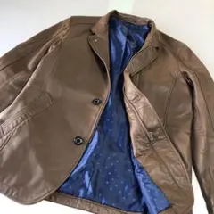 未使用級　チェスターバリー　M 羊革　レザージャケット　裏地ドット　ラムレザー