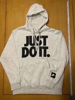 NIKE ナイキ JUST DO IT. ビッグ刺繍ワッペン グレー パーカー