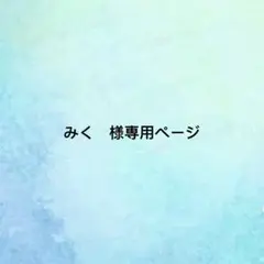みく　様専用ページ