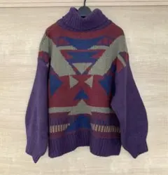 新品 ungrid ジャガード タートル ルーズ ニット