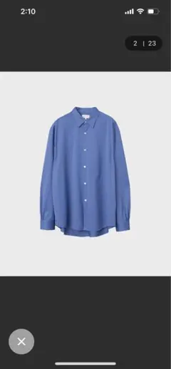KANEMASA PHIL. 46G Modest Shirtブルー L