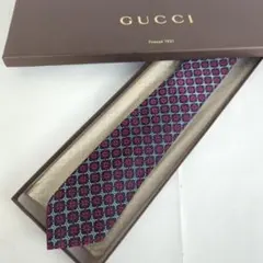 【美品】GUCCI グッチ GG柄 ロゴ 総柄 ネクタイ