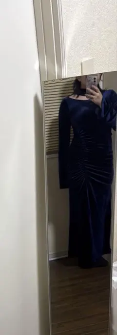 LVEU フリーサイズ ２度着用 青 レディース ブルー ワンピース