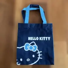 HELLO KITTY トートバッグ ネイビー/水色